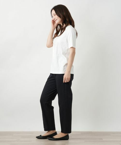 Leilian / レリアン Tシャツ | 刺繍Tシャツ【ROCHAS Premiere】 | 詳細5