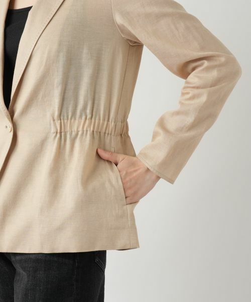 Leilian / レリアン テーラードジャケット | シャーリングブレザー【ROCHAS Premiere】 | 詳細10