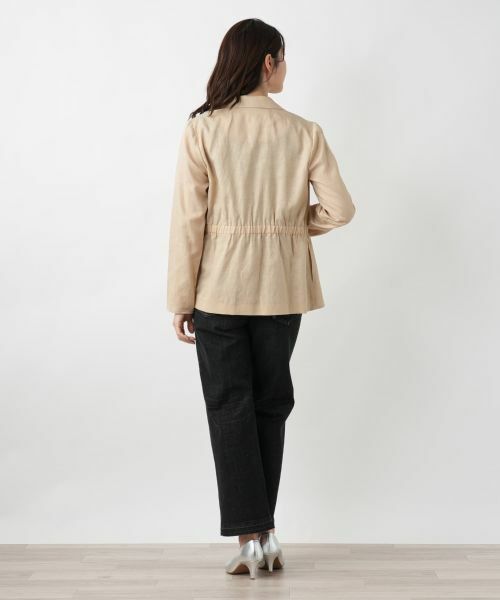 Leilian / レリアン テーラードジャケット | シャーリングブレザー【ROCHAS Premiere】 | 詳細3