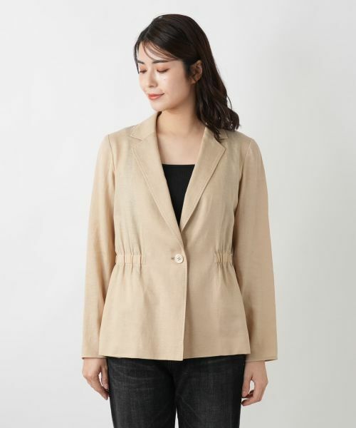 Leilian / レリアン テーラードジャケット | シャーリングブレザー【ROCHAS Premiere】 | 詳細4