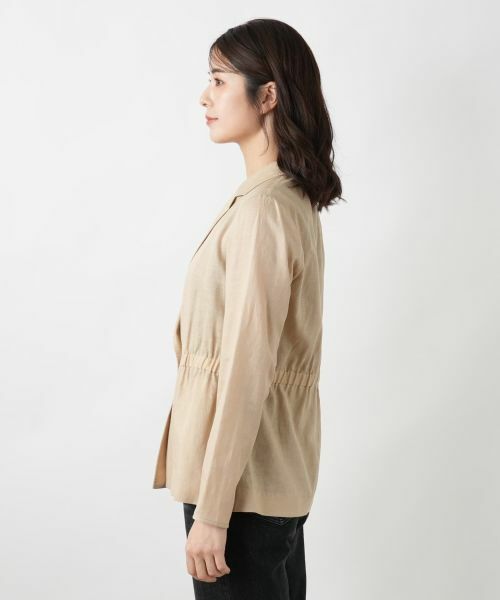 Leilian / レリアン テーラードジャケット | シャーリングブレザー【ROCHAS Premiere】 | 詳細5