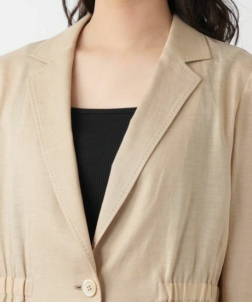 Leilian / レリアン テーラードジャケット | シャーリングブレザー【ROCHAS Premiere】 | 詳細7