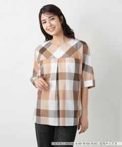 Leilian / レリアン シャツ・ブラウス | ブロックチェックブラウス【ROCHAS Premiere】