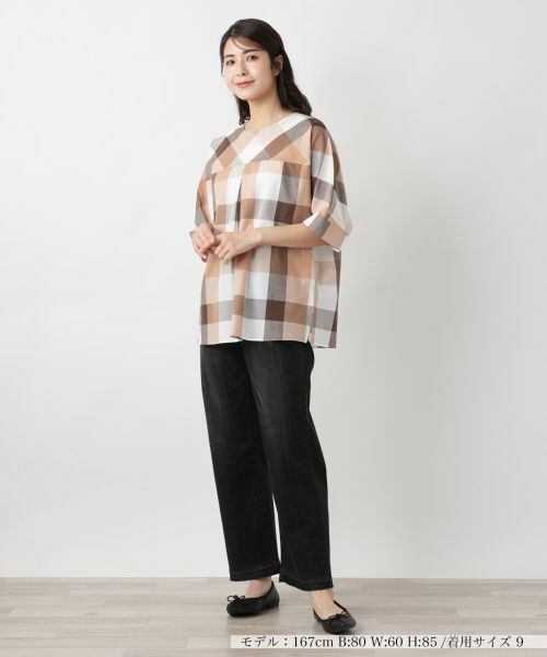 Leilian / レリアン シャツ・ブラウス | ブロックチェックブラウス【ROCHAS Premiere】 | 詳細1