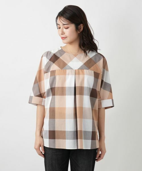 Leilian / レリアン シャツ・ブラウス | ブロックチェックブラウス【ROCHAS Premiere】 | 詳細4