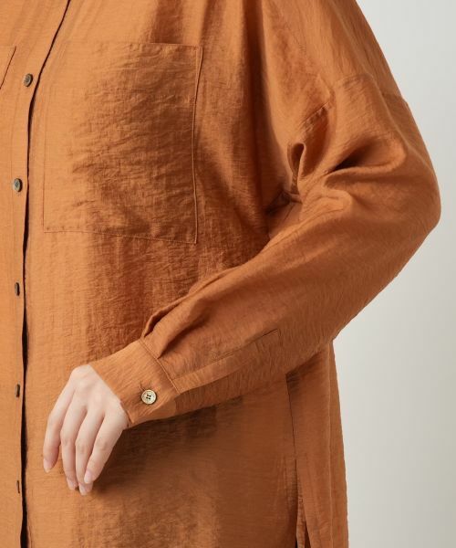 Leilian / レリアン シャツ・ブラウス | バンドカラーブラウス【ROCHAS Premiere】 | 詳細13