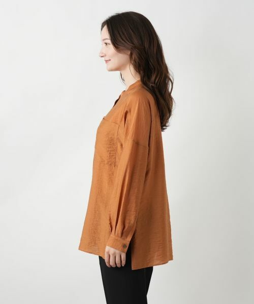 Leilian / レリアン シャツ・ブラウス | バンドカラーブラウス【ROCHAS Premiere】 | 詳細8