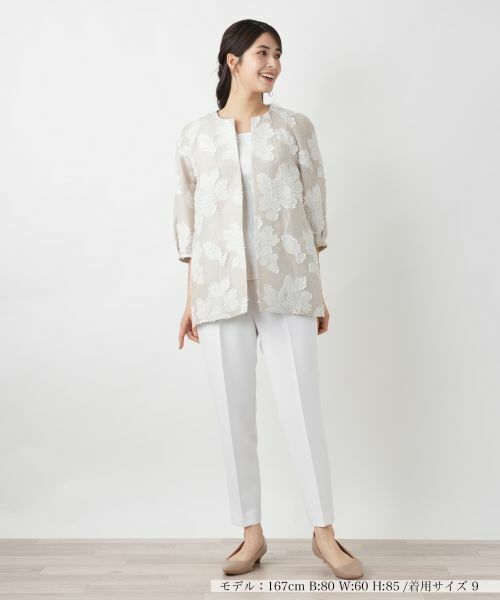 Leilian / レリアン テーラードジャケット | ノーカラージャケット【ROCHAS Premiere】 | 詳細1