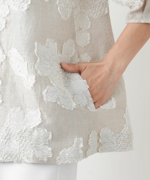 Leilian / レリアン テーラードジャケット | ノーカラージャケット【ROCHAS Premiere】 | 詳細10