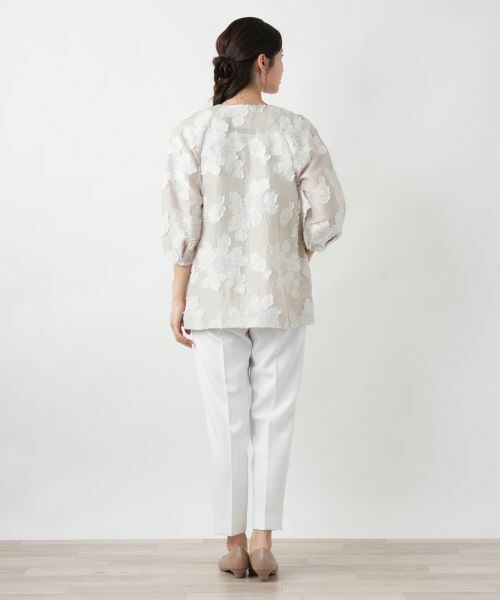 Leilian / レリアン テーラードジャケット | ノーカラージャケット【ROCHAS Premiere】 | 詳細3