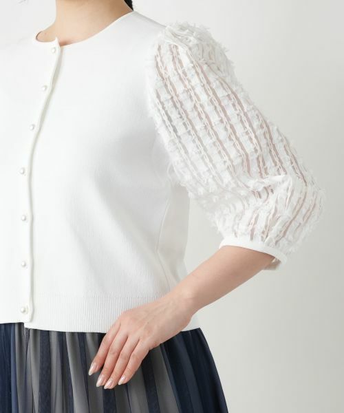 Leilian / レリアン カーディガン・ボレロ | 【店舗人気】切替ボリュームスリーブカーディガン | 詳細13