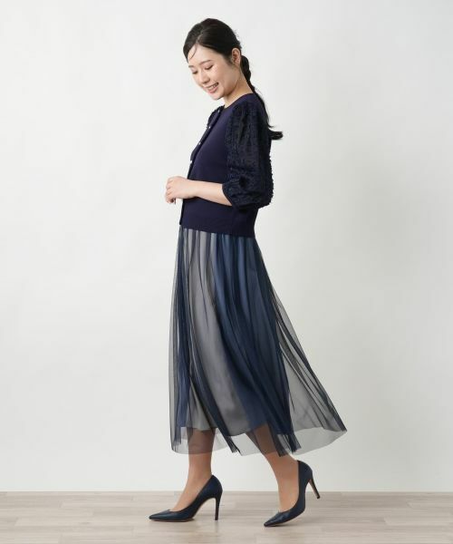 Leilian / レリアン カーディガン・ボレロ | 【店舗人気】切替ボリュームスリーブカーディガン | 詳細2