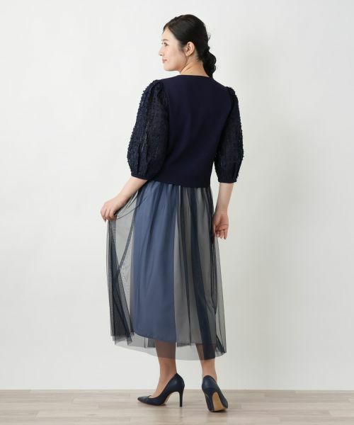 Leilian / レリアン カーディガン・ボレロ | 【店舗人気】切替ボリュームスリーブカーディガン | 詳細3