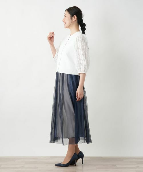 Leilian / レリアン カーディガン・ボレロ | 【店舗人気】切替ボリュームスリーブカーディガン | 詳細5