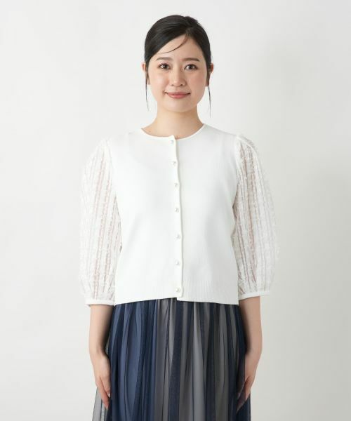 Leilian / レリアン カーディガン・ボレロ | 【店舗人気】切替ボリュームスリーブカーディガン | 詳細7