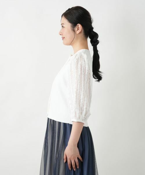 Leilian / レリアン カーディガン・ボレロ | 【店舗人気】切替ボリュームスリーブカーディガン | 詳細8