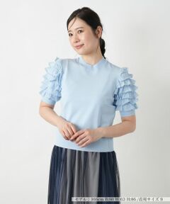 Leilian / レリアン ニット・セーター | 【店舗人気】フリルスリーブハイネックニット