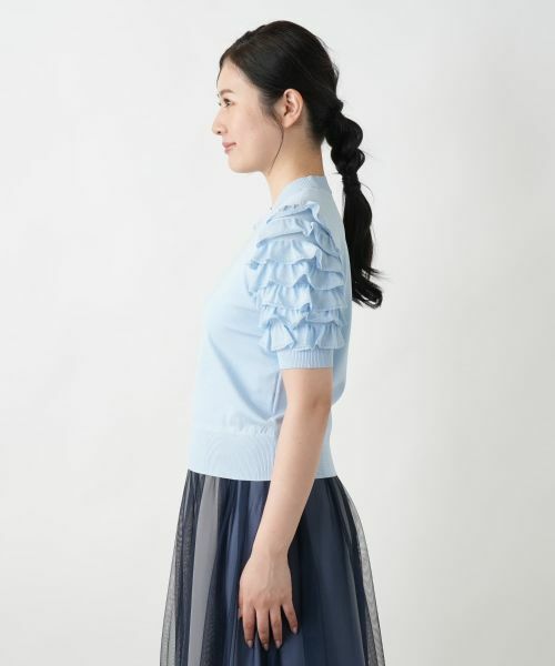 Leilian / レリアン ニット・セーター | 【店舗人気】フリルスリーブハイネックニット | 詳細8