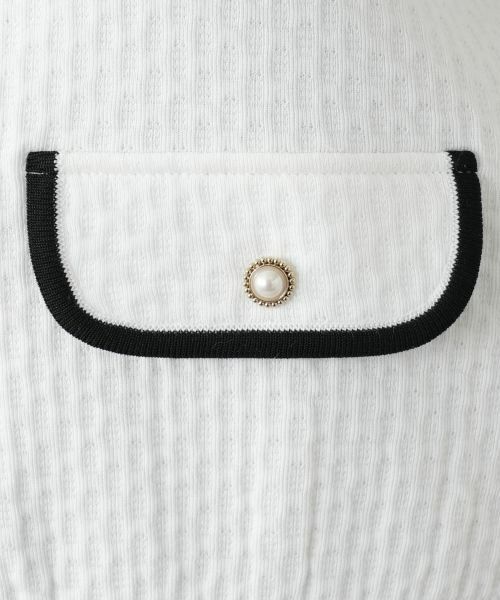 Leilian / レリアン テーラードジャケット | ノーカラーニットジャケット | 詳細11