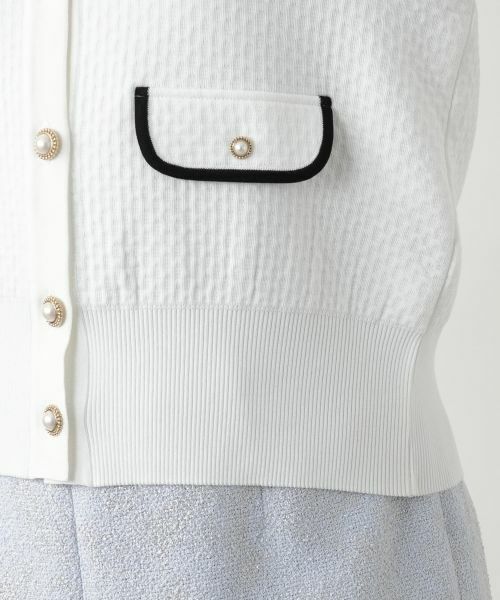 Leilian / レリアン テーラードジャケット | ノーカラーニットジャケット | 詳細12