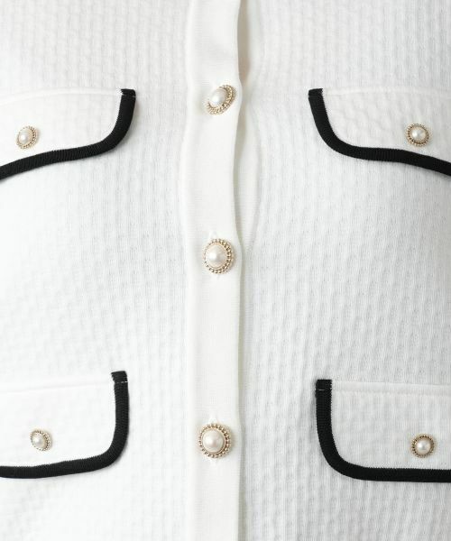 Leilian / レリアン テーラードジャケット | ノーカラーニットジャケット | 詳細13