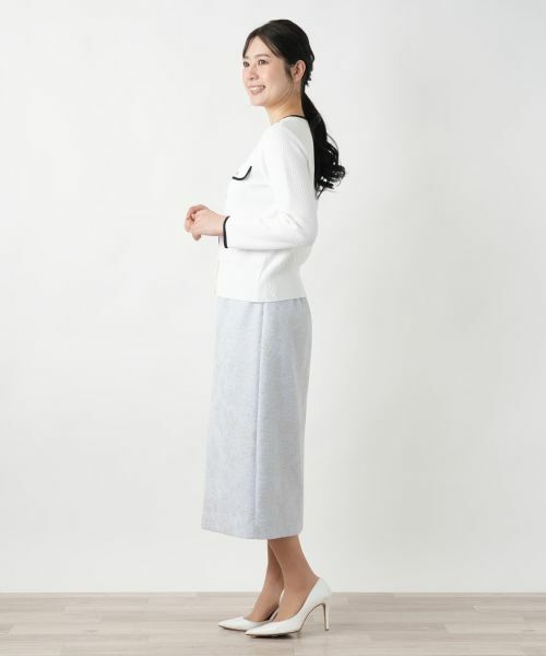 Leilian / レリアン テーラードジャケット | ノーカラーニットジャケット | 詳細2