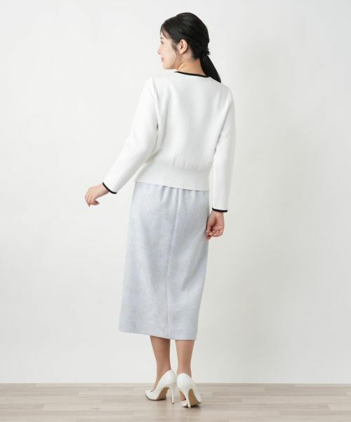 Leilian / レリアン テーラードジャケット | ノーカラーニットジャケット | 詳細3