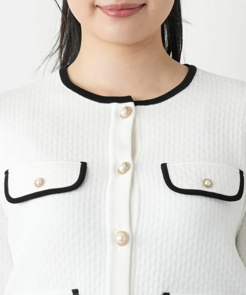 Leilian / レリアン テーラードジャケット | ノーカラーニットジャケット | 詳細7