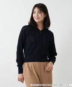 Leilian / レリアン カーディガン・ボレロ | 【店舗人気】ラメフーデッドカーディガン