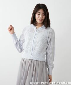 Leilian / レリアン カーディガン・ボレロ | 【店舗人気】ラメフーデッドカーディガン