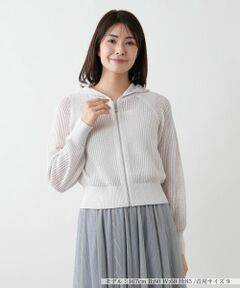 Leilian / レリアン カーディガン・ボレロ | 【店舗人気】ラメフーデッドカーディガン