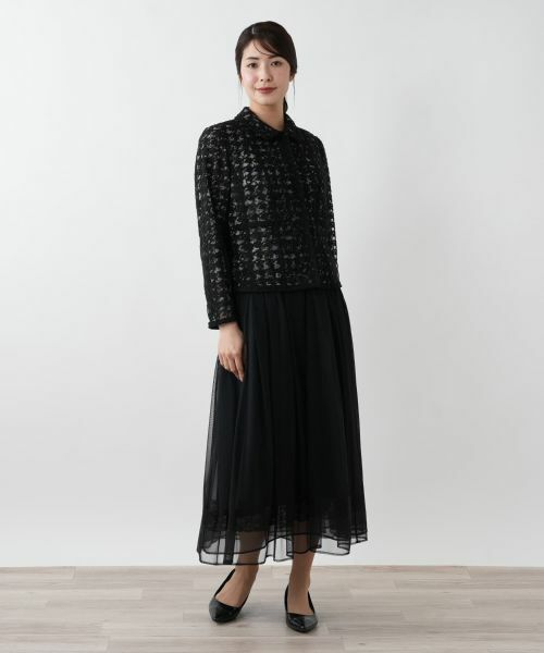 Leilian / レリアン テーラードジャケット | 千鳥格子柄ジャケット | 詳細1