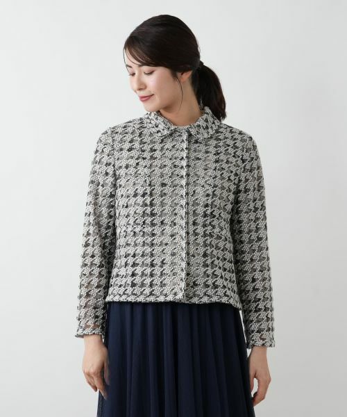 Leilian / レリアン テーラードジャケット | 千鳥格子柄ジャケット | 詳細7