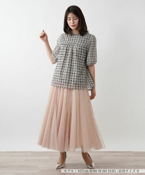 Leilian / レリアン シャツ・ブラウス | 千鳥格子柄フレアブラウス | 詳細5