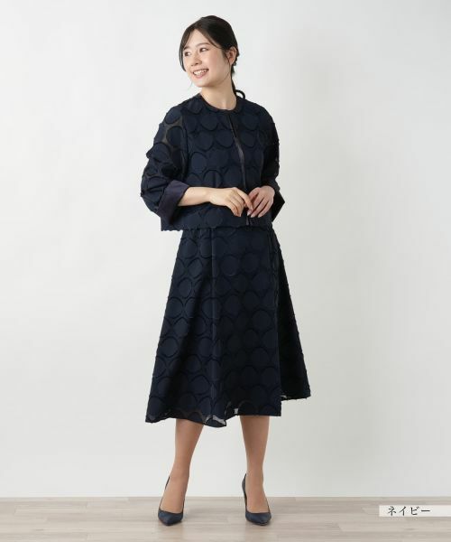 Leilian / レリアン ミニ・ひざ丈スカート | 【店舗人気】サークル柄フレアスカート | 詳細1