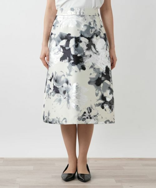 Leilian / レリアン ミニ・ひざ丈スカート | プリントミディスカート | 詳細4