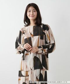 Leilian / レリアン シャツ・ブラウス | 【店舗人気】プリントクルーネックブラウス