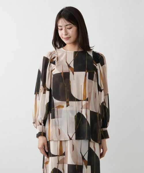 Leilian / レリアン シャツ・ブラウス | 【店舗人気】プリントクルーネックブラウス | 詳細4