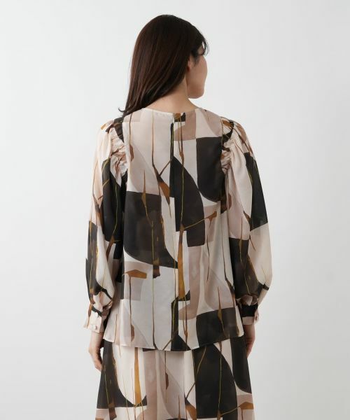 Leilian / レリアン シャツ・ブラウス | 【店舗人気】プリントクルーネックブラウス | 詳細6