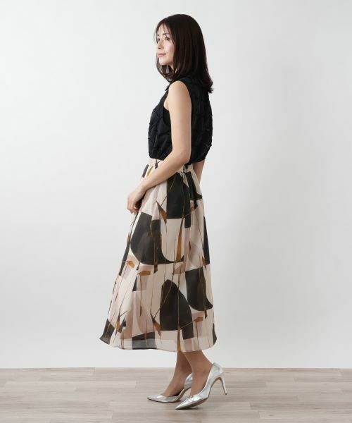 Leilian / レリアン ミニ・ひざ丈スカート | 【店舗人気】プリントフレアスカート | 詳細2