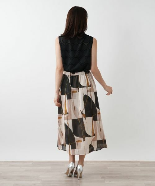 Leilian / レリアン ミニ・ひざ丈スカート | 【店舗人気】プリントフレアスカート | 詳細3