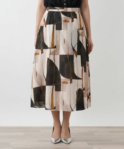 Leilian / レリアン ミニ・ひざ丈スカート | 【店舗人気】プリントフレアスカート | 詳細4