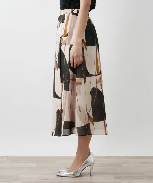 Leilian / レリアン ミニ・ひざ丈スカート | 【店舗人気】プリントフレアスカート | 詳細5