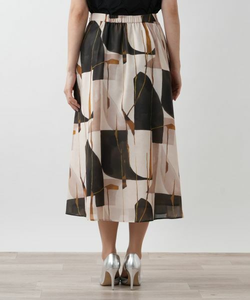 Leilian / レリアン ミニ・ひざ丈スカート | 【店舗人気】プリントフレアスカート | 詳細6