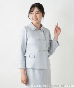 Leilian / レリアン テーラードジャケット | ラメダブルジャケット