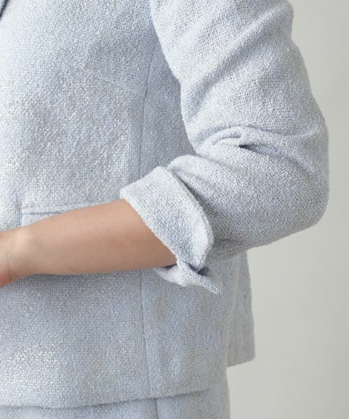 Leilian / レリアン テーラードジャケット | ラメダブルジャケット | 詳細10