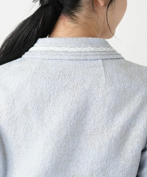 Leilian / レリアン テーラードジャケット | ラメダブルジャケット | 詳細8