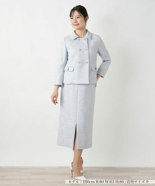 Leilian / レリアン ミニ・ひざ丈スカート | ラメタイトスカート | 詳細1