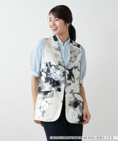 Leilian / レリアン テーラードジャケット | フラワー柄カラーベスト