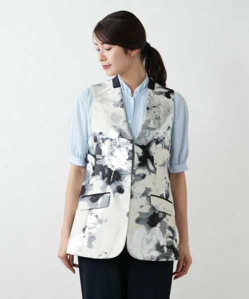 Leilian / レリアン テーラードジャケット | フラワー柄カラーベスト | 詳細4